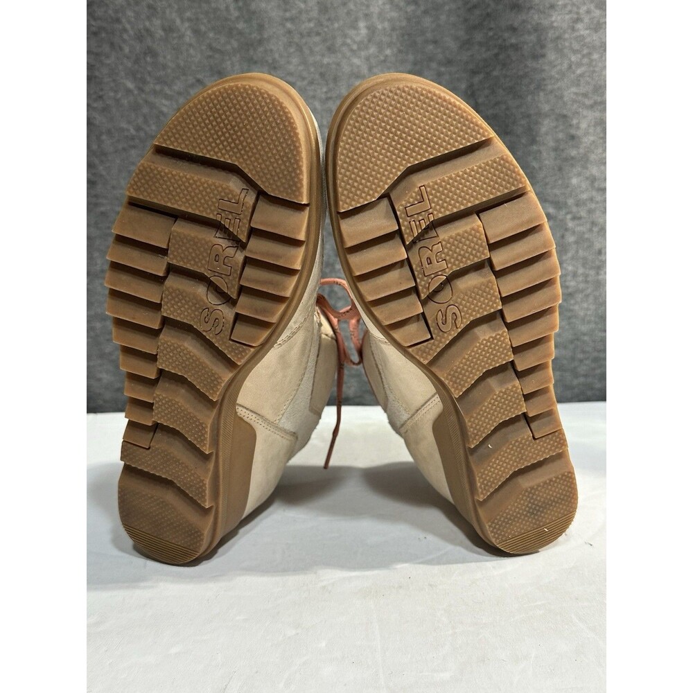 Sorel Women's Sz US 7.5 Evie Sport Lace Bootie NL4902-260 Nova Sand Hidden Wedge - Picture 9 of 11